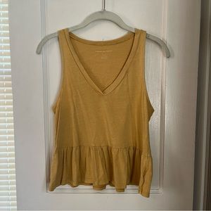 Yellow babydoll tank top